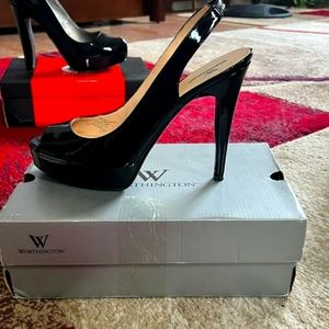 Worthington Black Patton Leather Heels